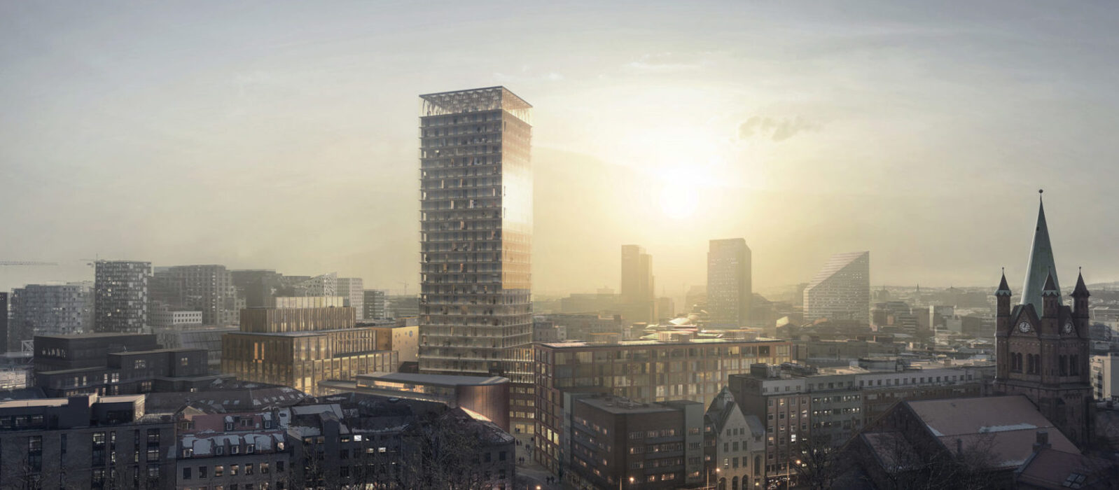 Illustrasjon: Transborder Studio, Høyhus: Baumschlager Eberle